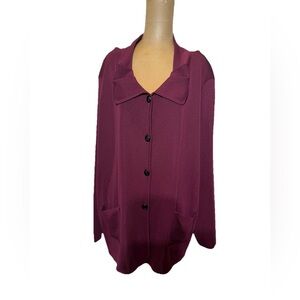 Exclusively MISOOK Maroon Cardigan Jacket Size 2X